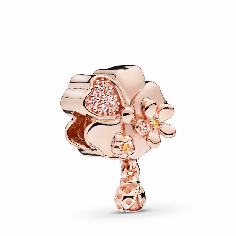 Pandora Rose™ Wildflower Meadow Charm Ireland - Pandora Rose/Enamel/Pink/Mixed Stones - 418670QZH